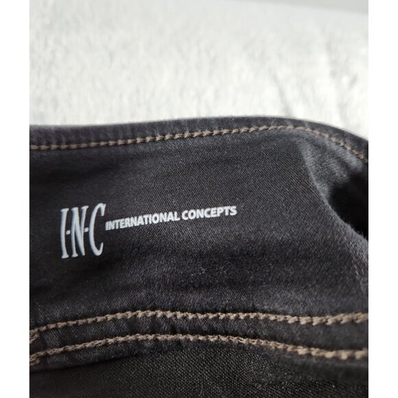 INC International Concepts Jeans Womens 2 Black High Rise Skinny Stretch Pull On - Picture 6 of 7